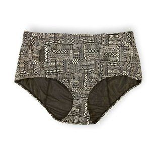 Torrid Bathing Suit Bikini Botton Black Geometric Shapes Size 5x